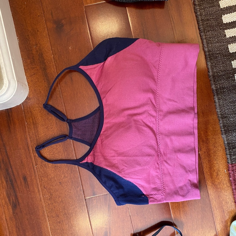 Nicole Miller Sports Bra Crop Top Pink